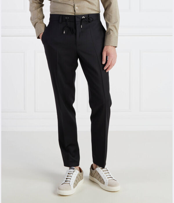 Брюки шерстяные Boss H Genius Slim Fit, черный — фото 3