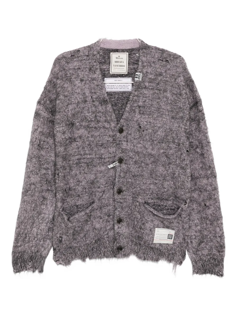 

Кардиган с нашивкой-логотипом Maison Mihara Yasuhiro, фиолетовый