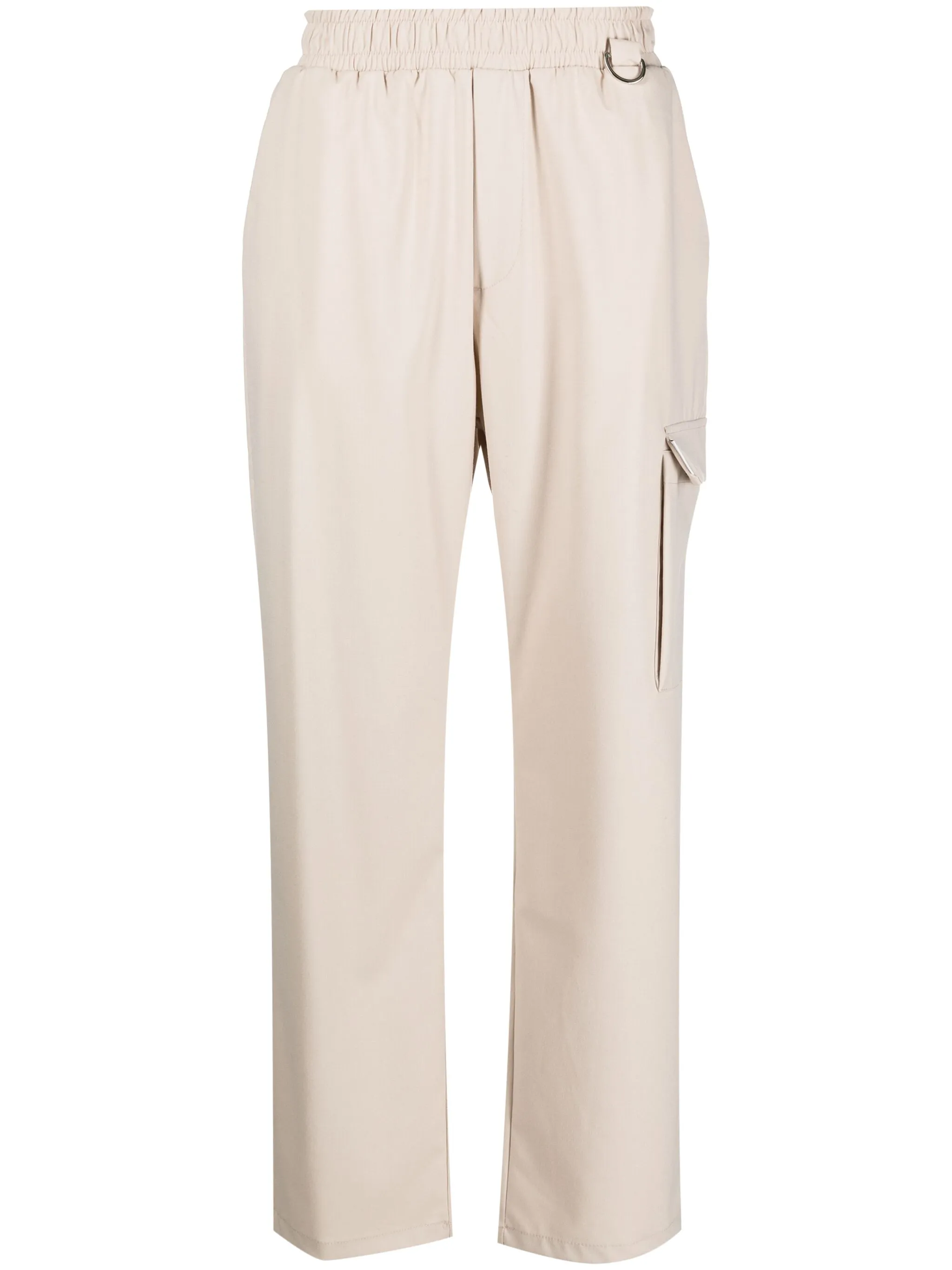 

Прямые брюки с эластичным поясом Family First, бежевый