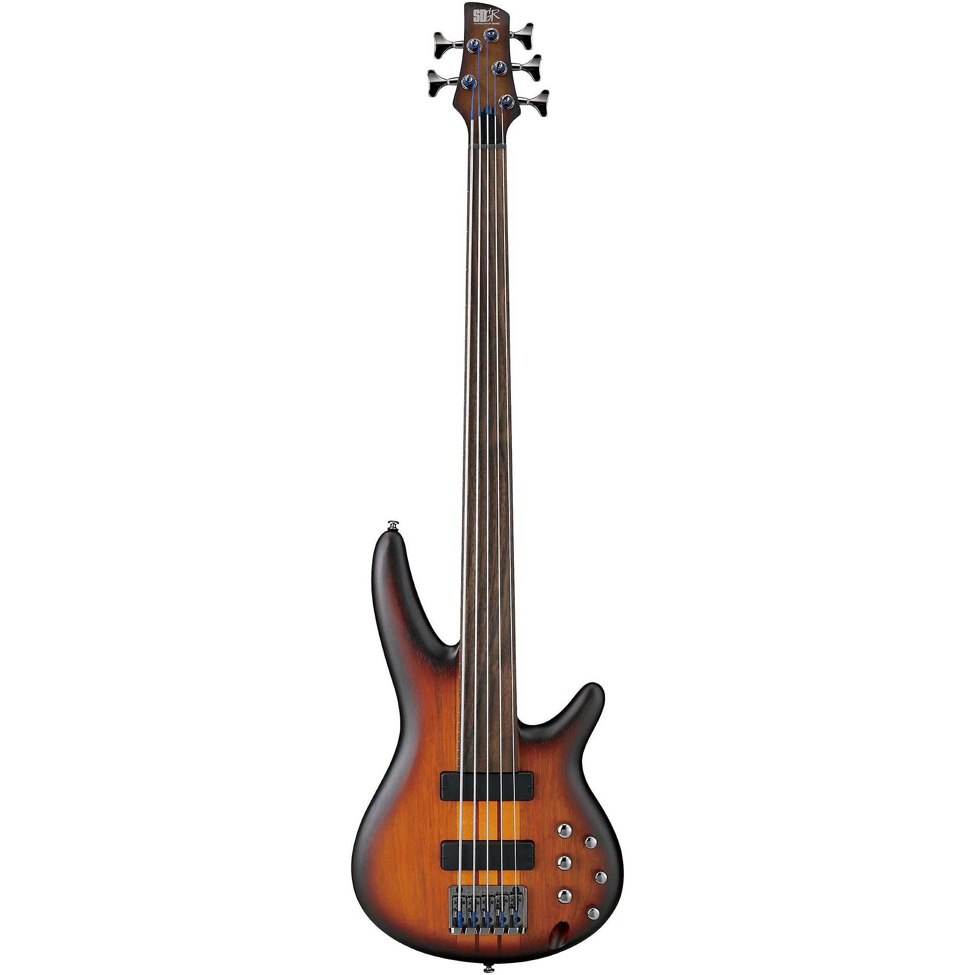 

Ibanez Bass Workshop SR Portamento SRF705 Безладовая 5-струнная электрическая бас-гитара Flat Brown Burst Накладка из палисандра