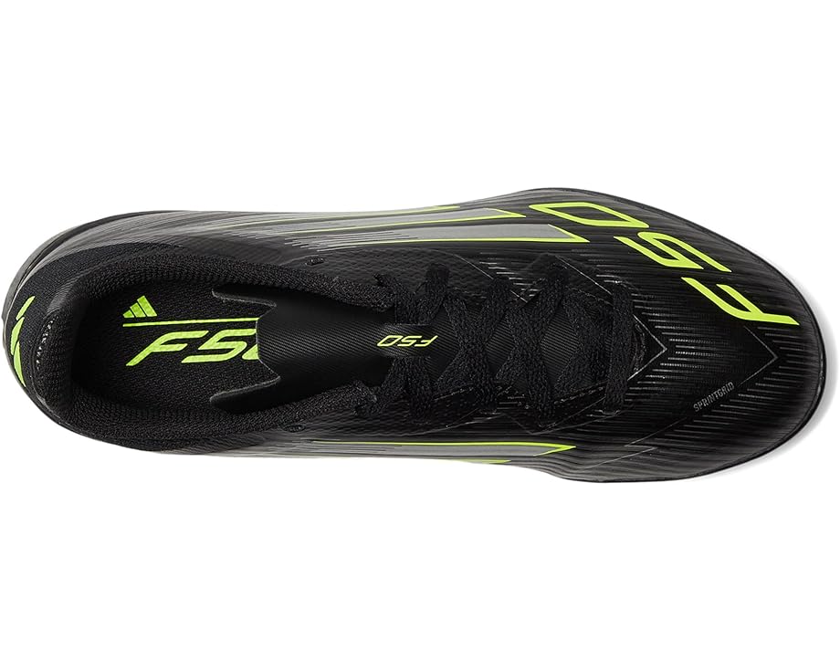 Кроссовки adidas Kids F50 League Turf Cleats, цвет Black/Iron Metallic/Lucid Lemon — фото 2