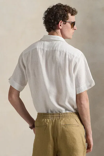 Рубашка льняная Polo Ralph Lauren, белый — фото 2
