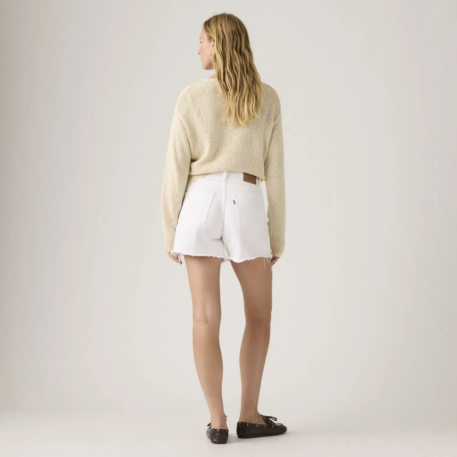 Женские шорты Ribcage Levi's, White — фото 3