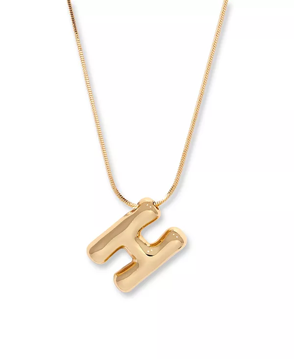 

Позолоченное короткое ожерелье с подвеской в виде бабл-инициала Пиппы Brook & York, gold-h