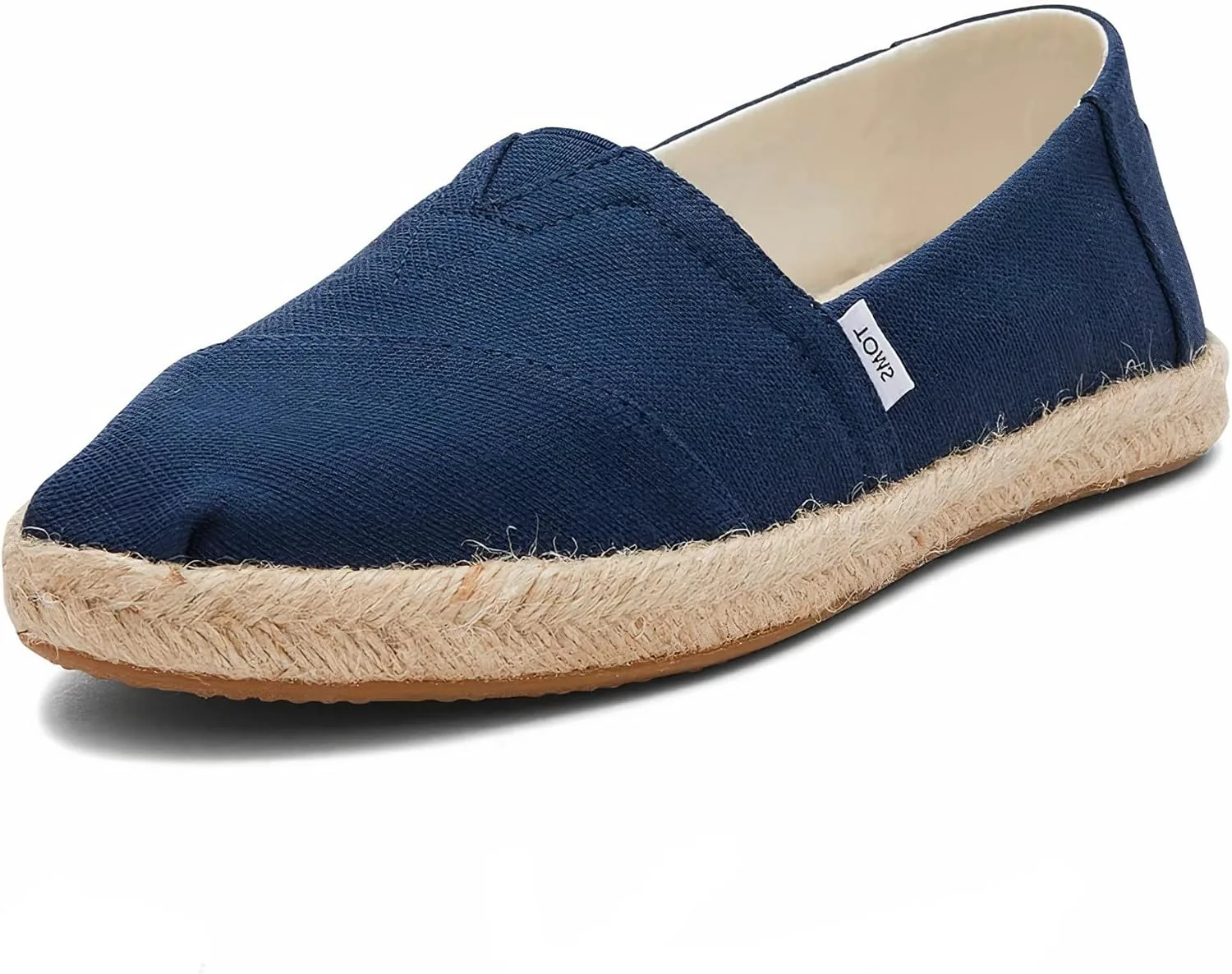 Женские эспадрильи TOMS Alpargata Rope из переработанных материалов, без шнуровки, темно-синий