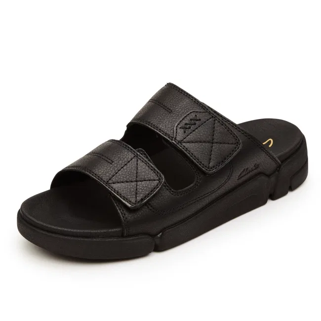Мужские чёрные повседневные шлёпанцы от Clarks