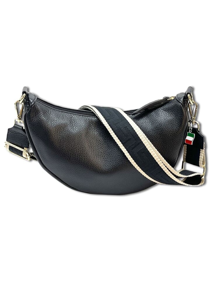 

Наплечная сумка Florence Umhängetasche, Citytasche Leder schwarz ca. 33cm