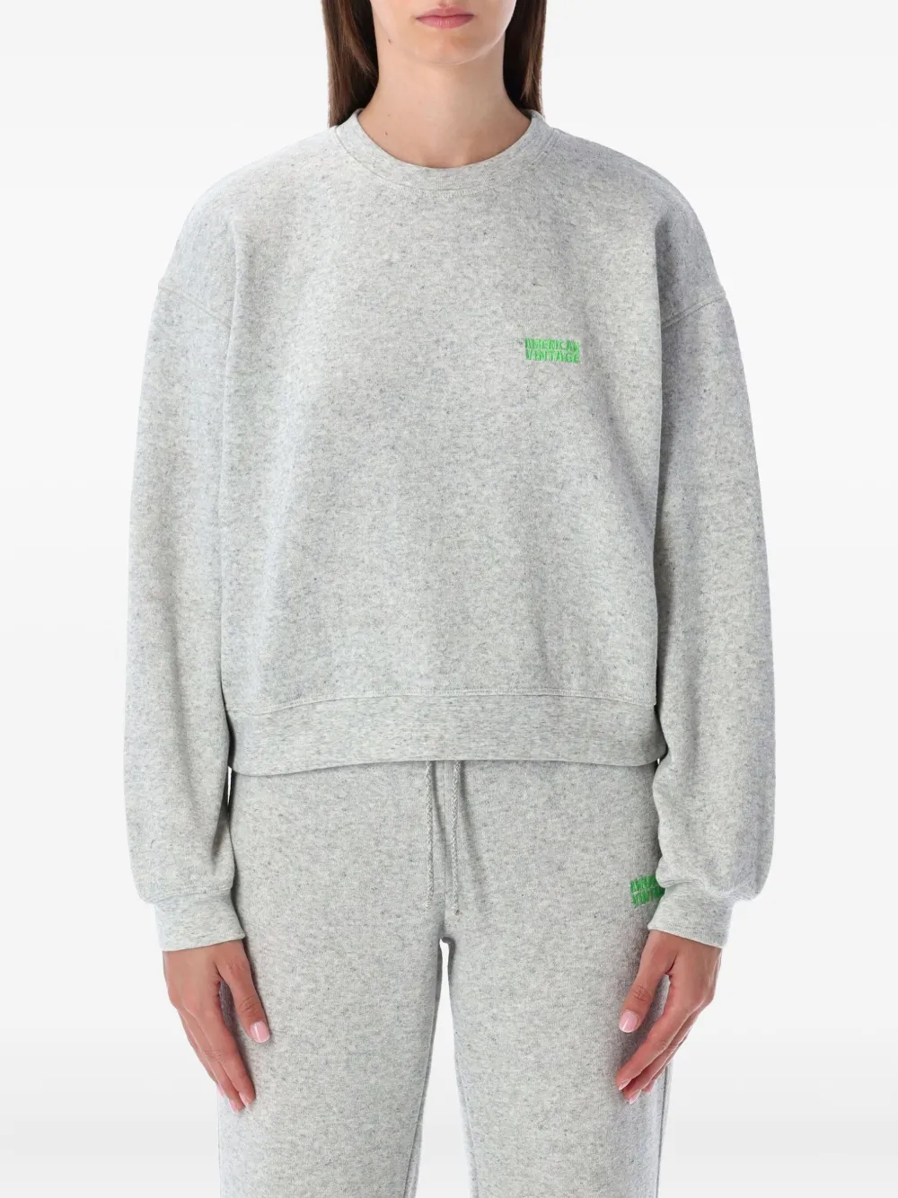 

Свитшот Evona с вышивкой и круглым вырезом American Vintage, серый