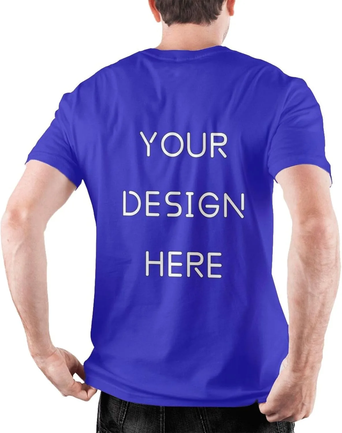 Футболка Custom с логотипом и текстом спереди и сзади, Cotton, Crew Neck — фото 4