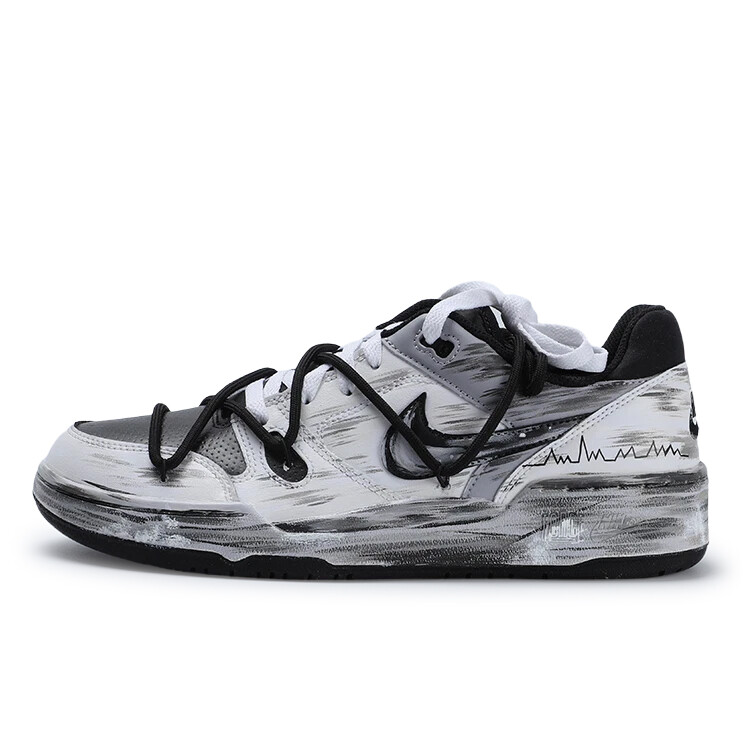 

Кроссовки Nike Full Force Skateboarding Shoes Men Low-top Gray, темно-серый