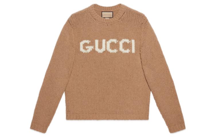 

Свитер мужской Gucci с логотипом, коричневый