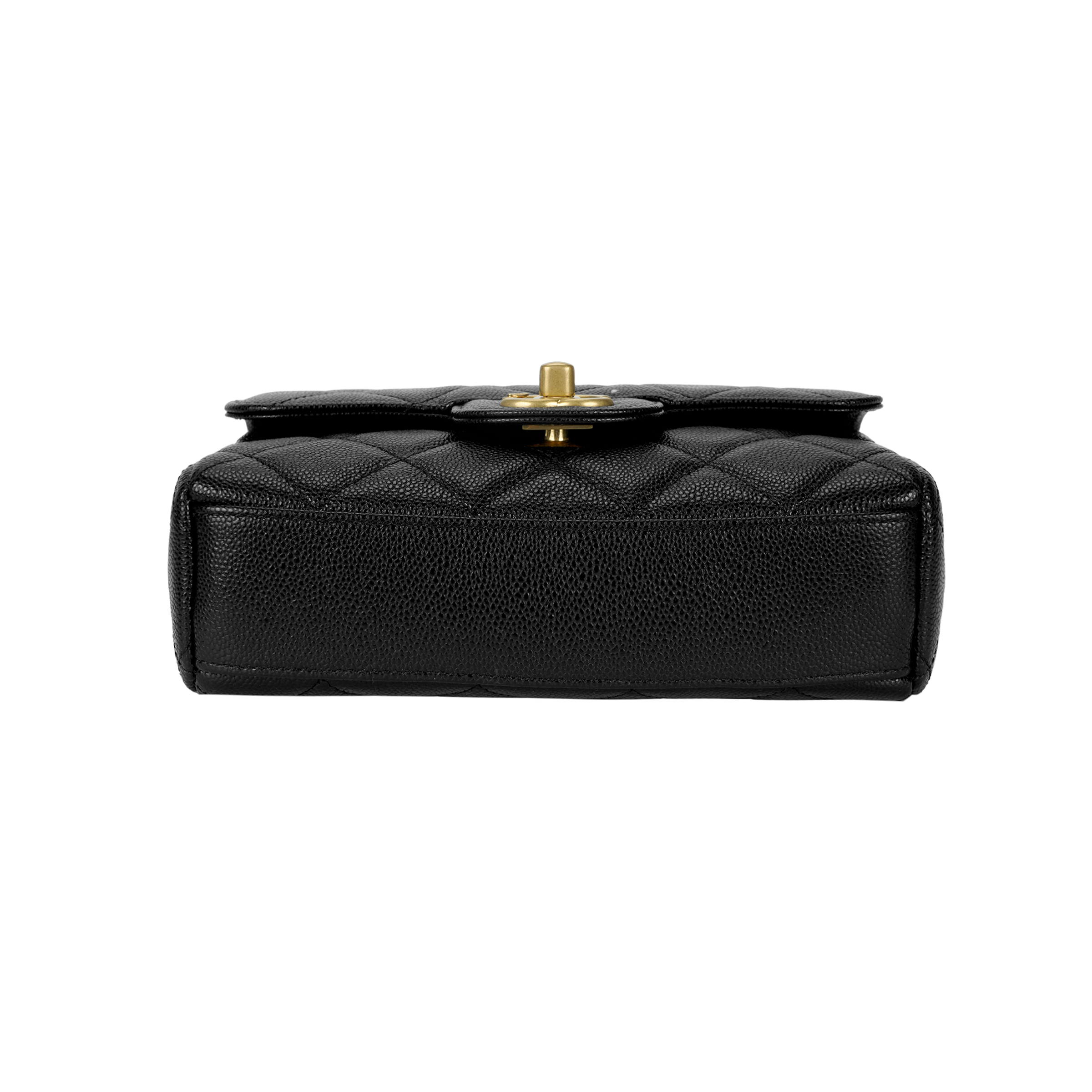 CHANEL Миниатюрная черная женская сумка через плечо из тисненой телячьей кожи — фото 4