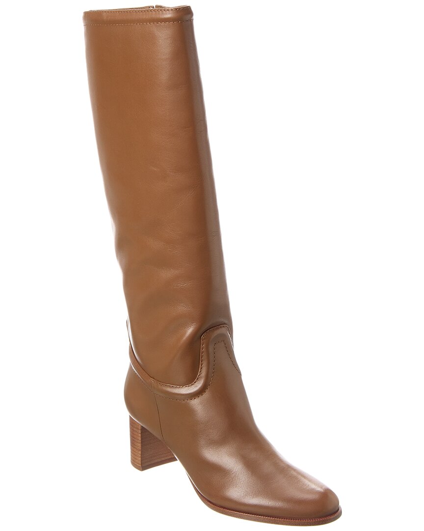 Кожаные сапоги до колена Alexandre Birman Lauren 60, коричневый