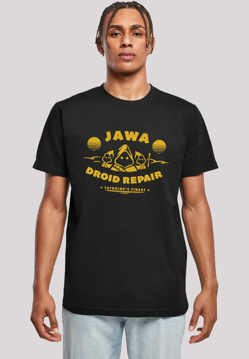 

Футболка F4NT4STIC "Star Wars Jawa Droid Repair", мужская, премиум-мерч, стандартного кроя, базовая, с принтом, черный
