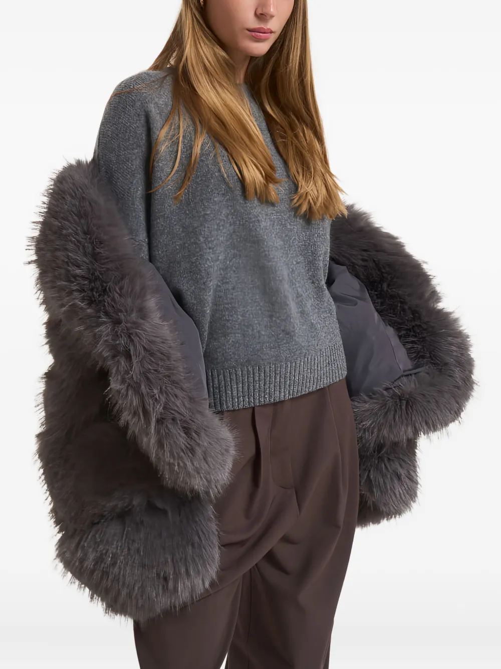 

Шуба из искусственного меха S.W.O.R.D 6.6.44, серый