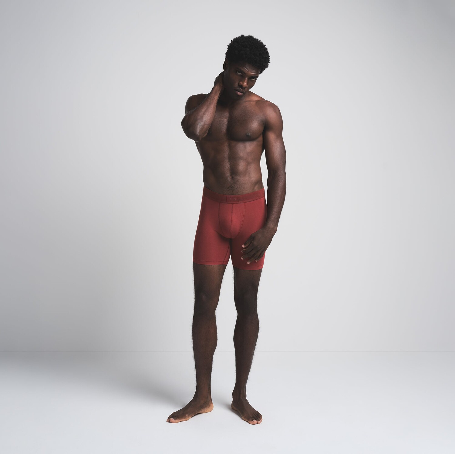 

Мужские 5" боксеры, 3 шт. SKIMS, цвет merlot multi