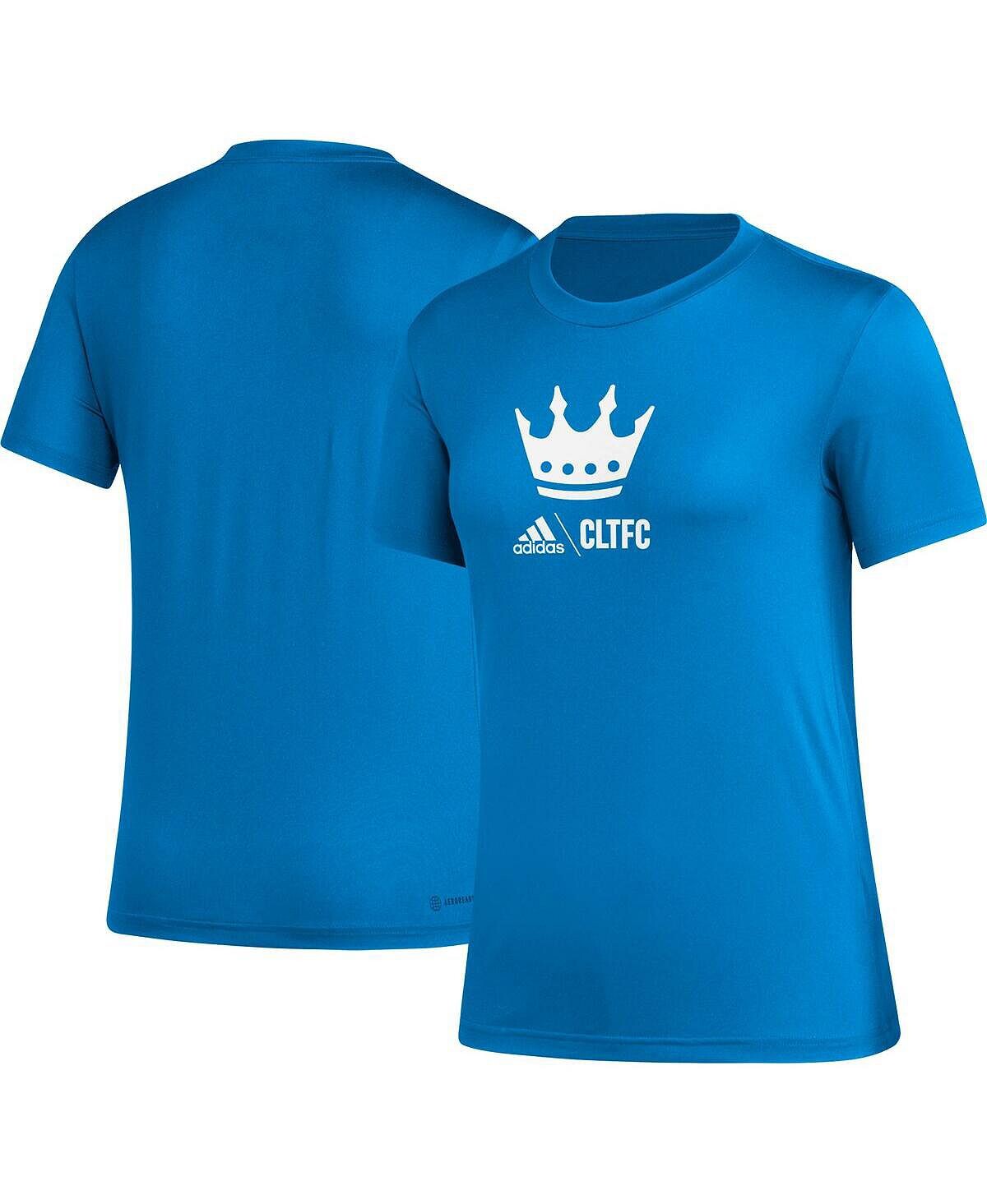 

Женская синяя футболка Charlotte FC AEROREADY Club Icon adidas, синий