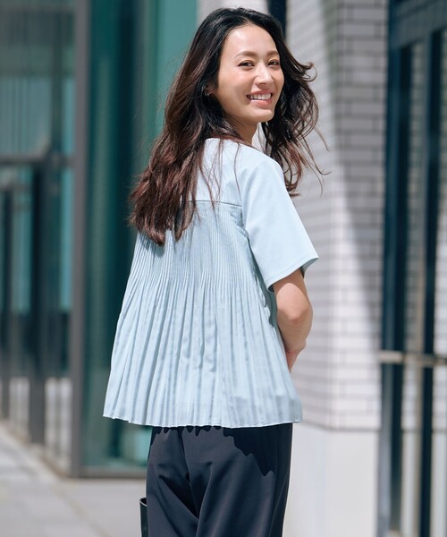 

Топ хлопковый стираемый с гладкой спинкой и складками J.PRESS, зеленый