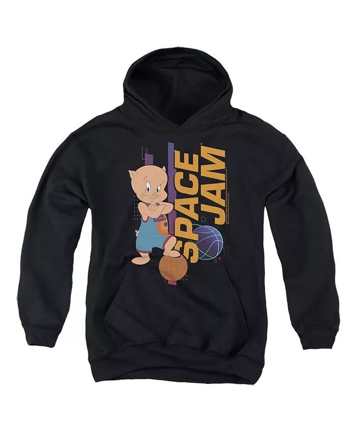 

Молодежная толстовка с капюшоном Porky Standing Pull Over Hoodie / Толстовка с капюшоном Space Jam 2, черный