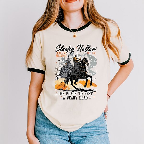 

Футболка с принтом Sleepy Hollow Dead and Breakfast Simply Sage Market, Vintage Black