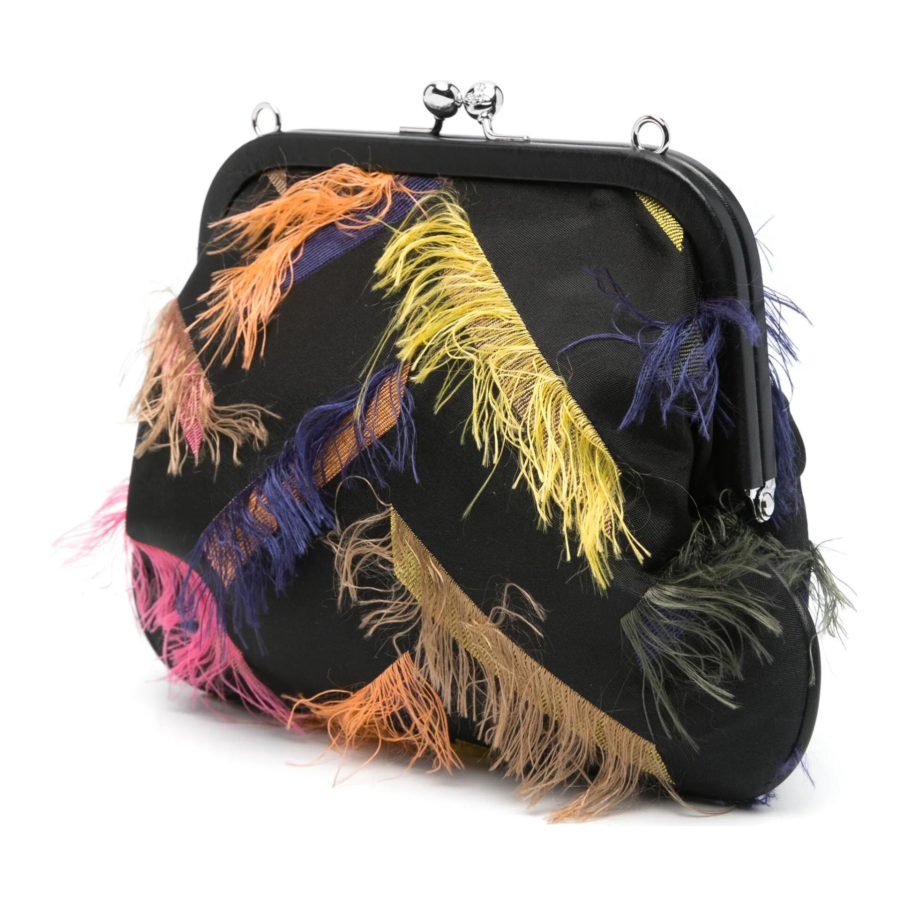 Vivienne Westwood Сумка через плечо Granny Frame Viscose женская черная — фото 2
