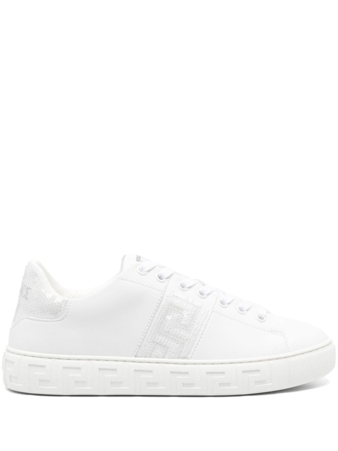Versace кроссовки с декором Greca, белый