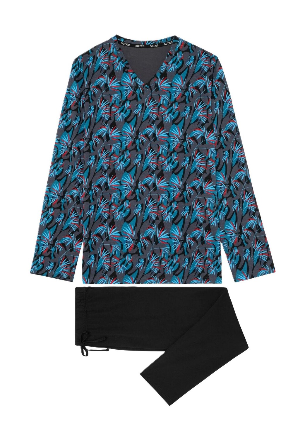 

Ханойские хлопковые пижамы для мужчин HOM, цвет P284 Dark Grey Pr