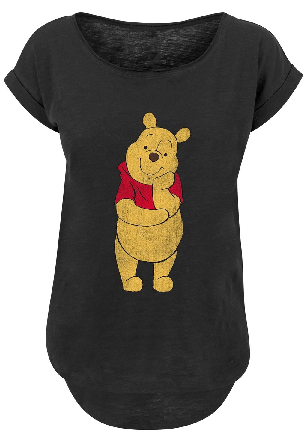 

Футболка с принтом DISNEY WINNIE THE POOH CLASSIC WITH LONG SLUB F4NT4STIC, черный