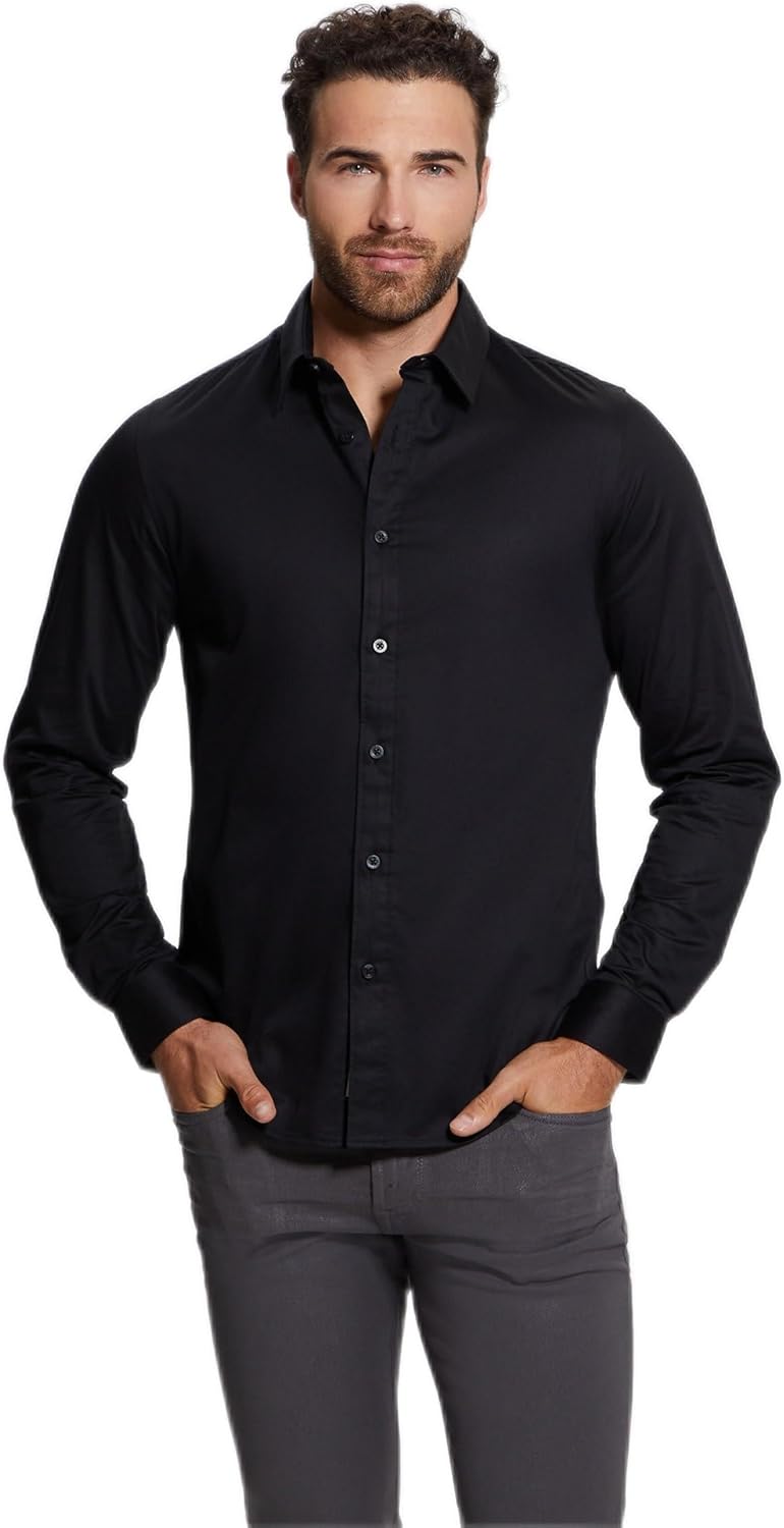 

Мужская рубашка с длинным рукавом Luxe Stretch GUESS, Black