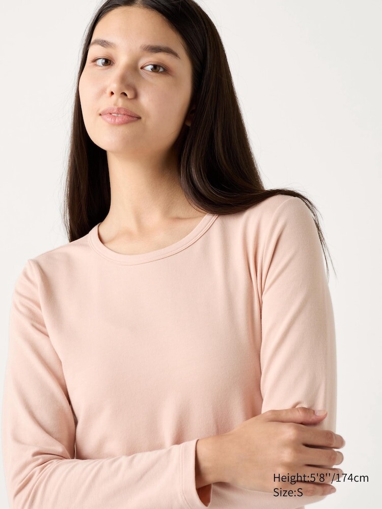 

Лонгслив heattech Uniqlo, розовый