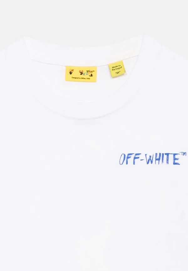 Футболка с принтом в виде эскиза стрелы Off-White, White — фото 4
