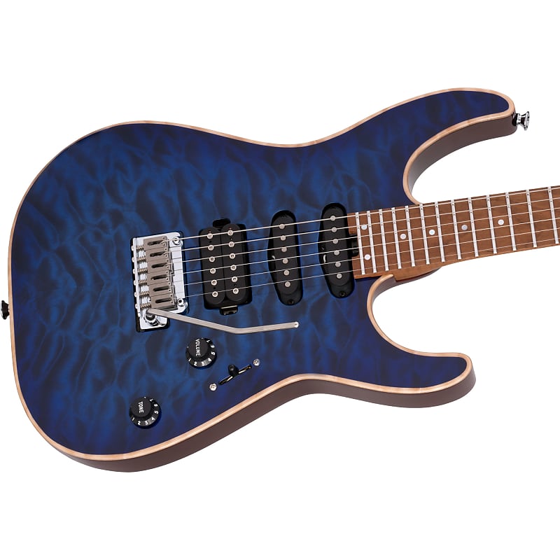 

Электрогитара Charvel USA Select DK24 HSS 2PT CM QM Blue Burst 2839413799