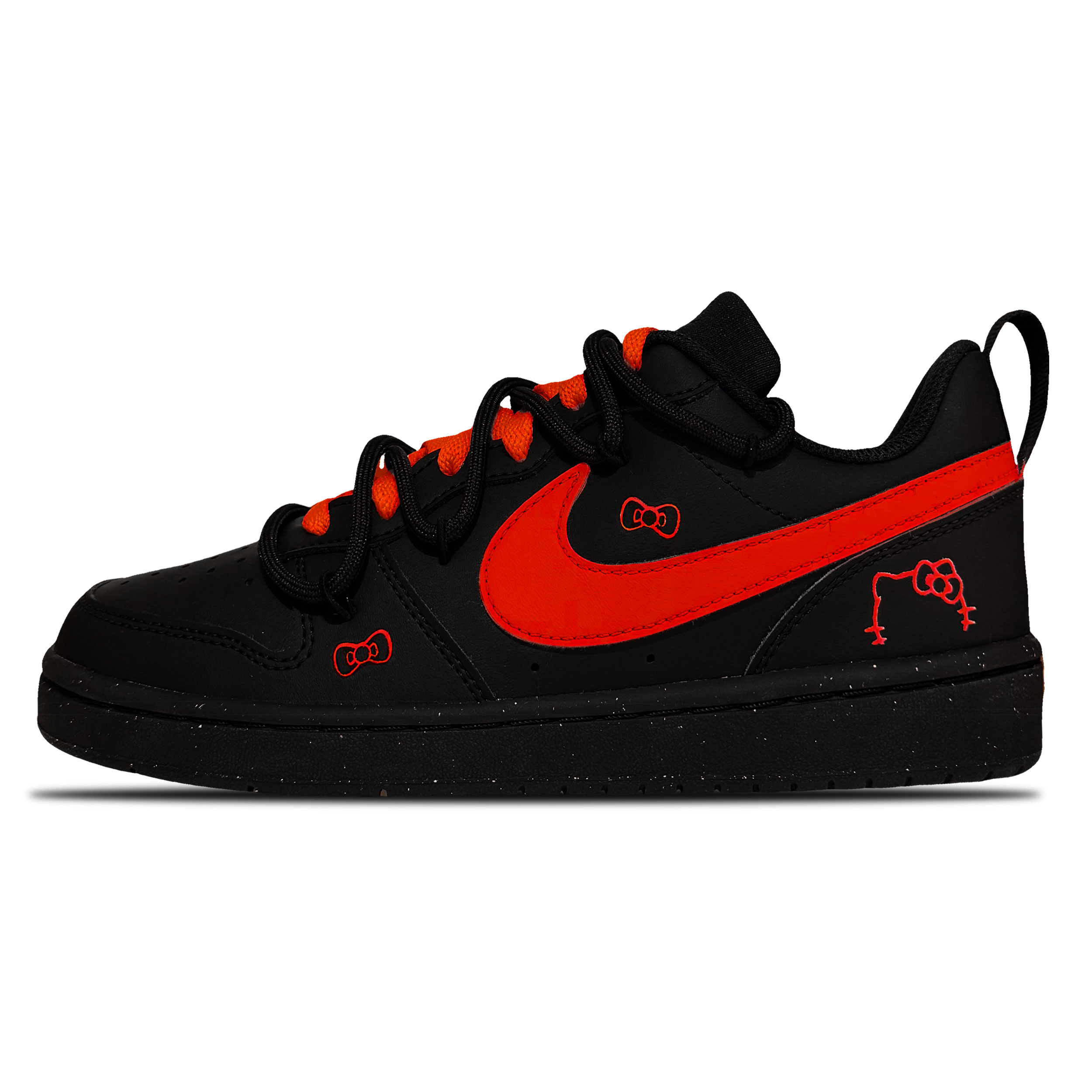

Nike Court Borough Red Heart Lace Up Slip Resistant низкие детские скейтбординг кроссовки black