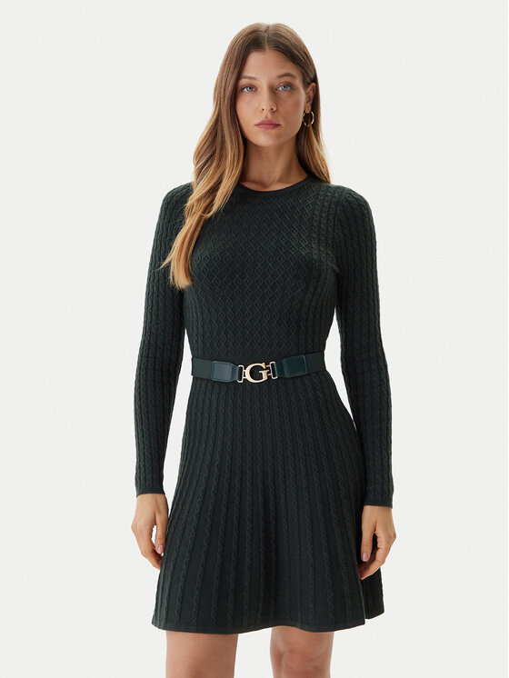 

Вязаное платье slim fit W5BK68 Z2YJ2 Guess, зеленый