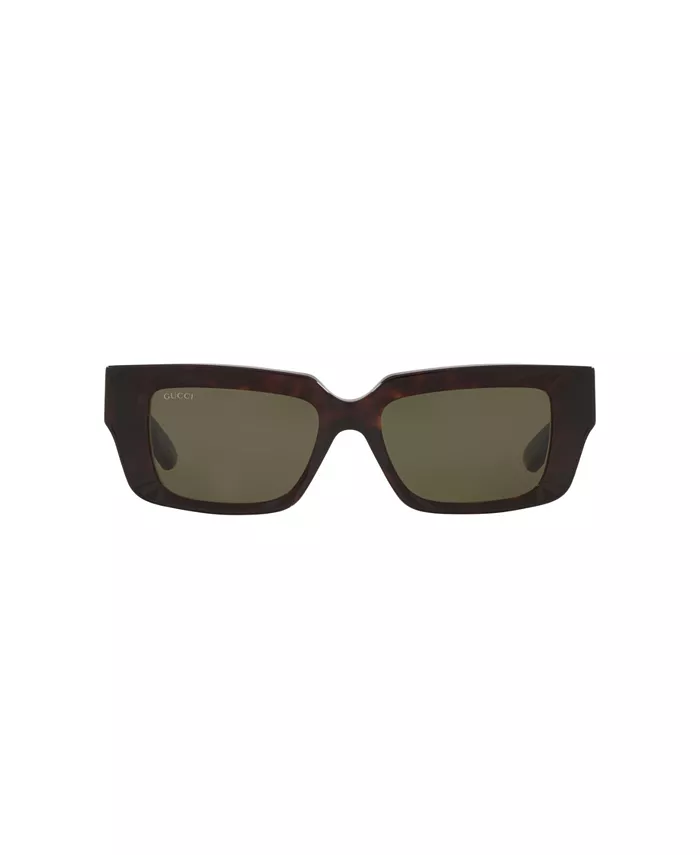 Солнцезащитные очки унисекс прямоугольной формы, GG1529S GC002202 Gucci, коричневый — фото 2