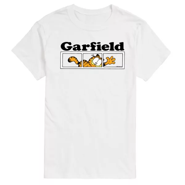 

Мужская футболка с панельным логотипом Garfield Licensed Character, белый