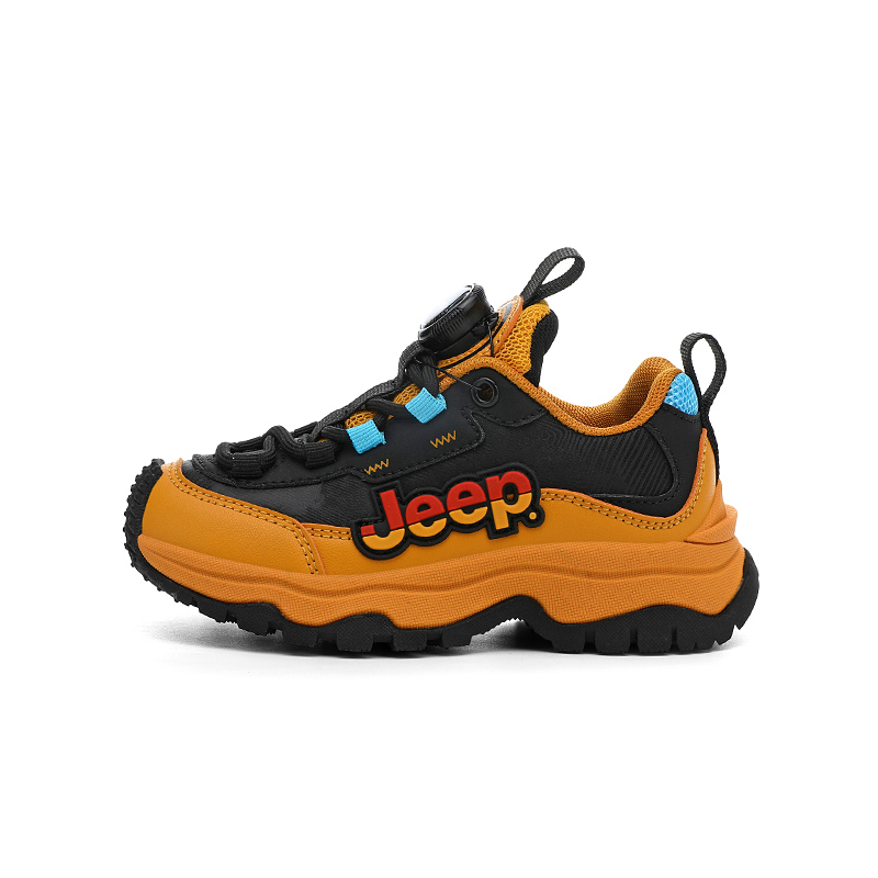 

Jeep Кроссовки для бега Running Collection Cushioning, износостойкие, низкие, черно-желтые, детские