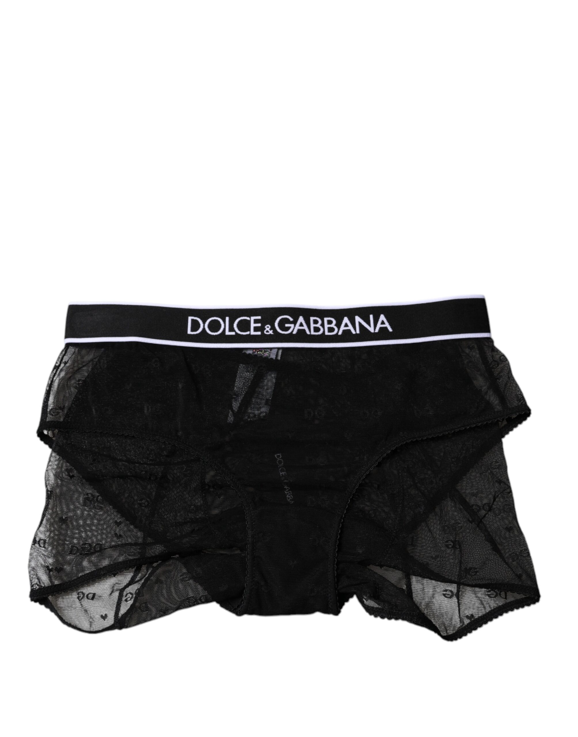 

Черные трусики-трусики из нейлона со средней талией Dolce & Gabbana