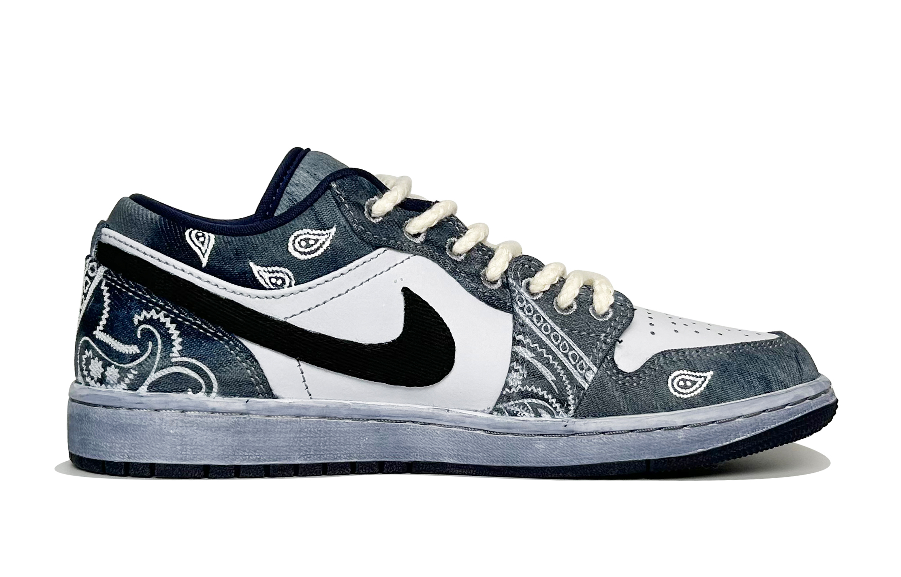 

Кроссовки Air Jordan 1 Vintage Basketball Shoes Men Low-top Blue/white, синий/белый