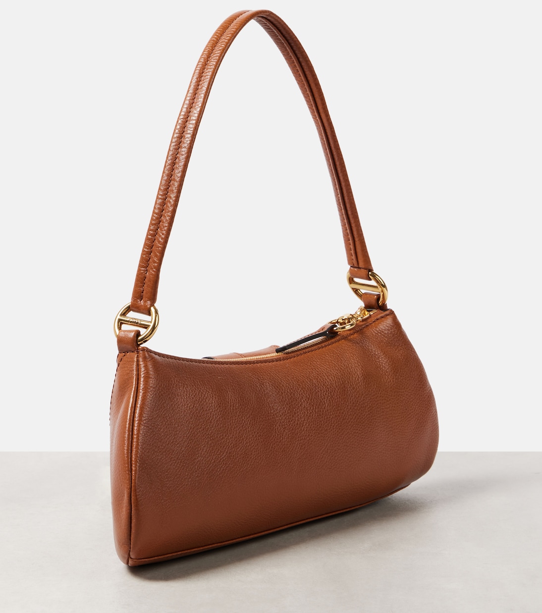 Маленькая кожаная сумка через плечо 99 Chloé, Clay Brown — фото 4