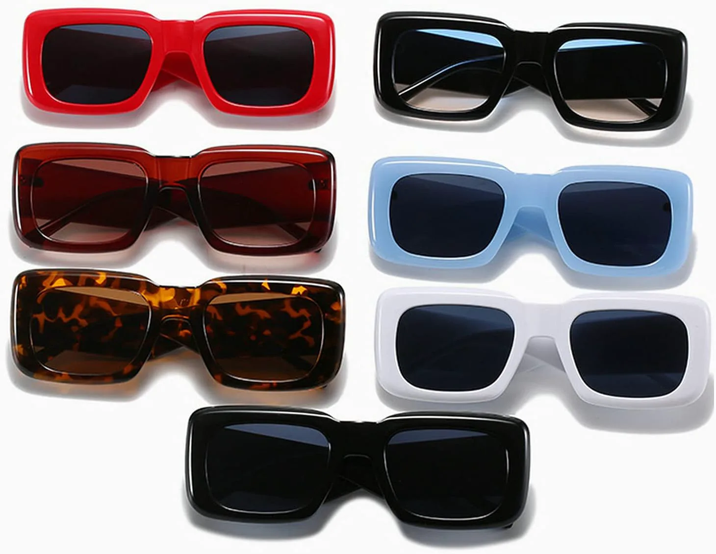 

Винтажные квадратные солнцезащитные очки COTIA для женщин и мужчин, модные, с широкими дужками, черные с красными линзами, ретро, ​​черные, зеркальные, Red