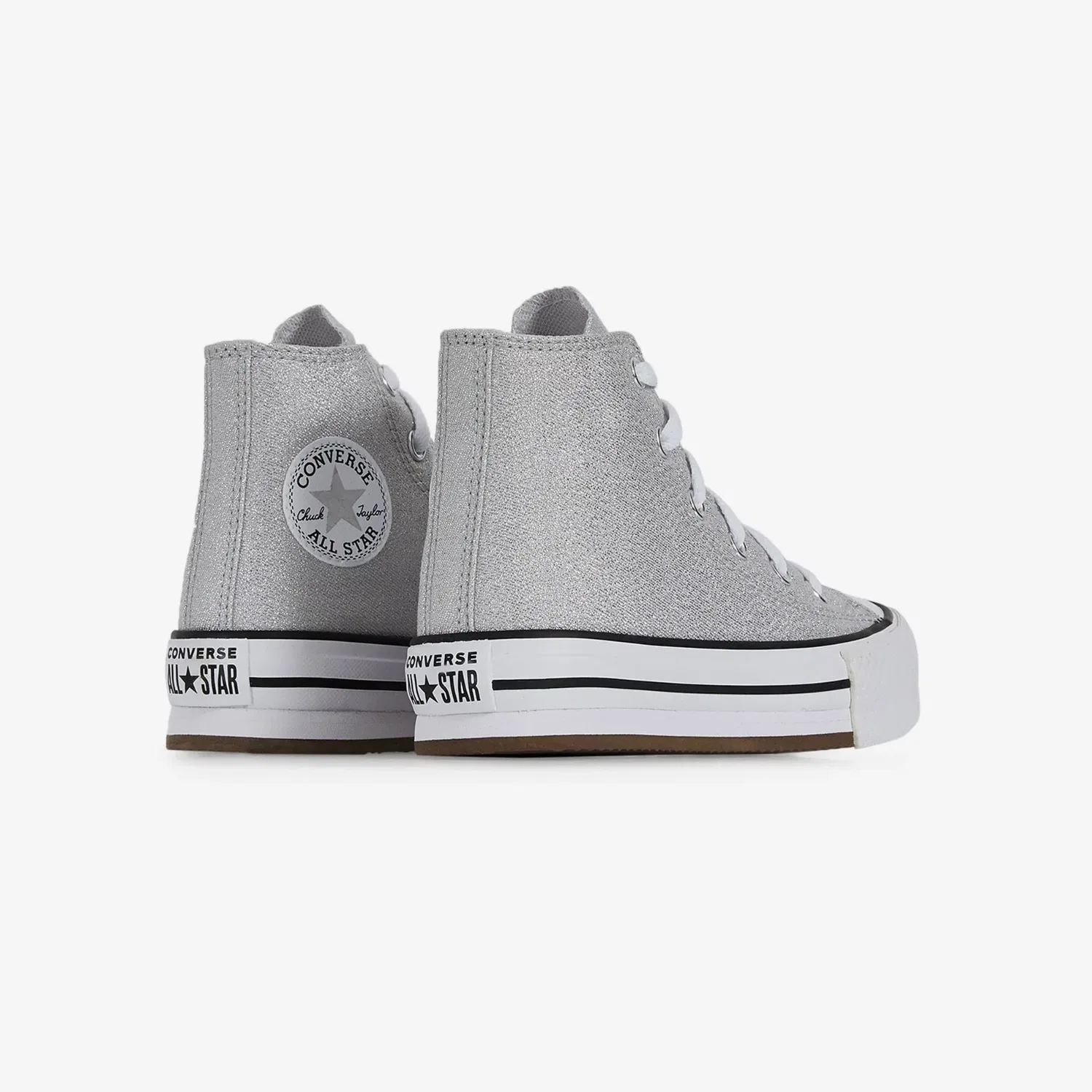 Детские светло-серые кеды Converse Chuck Taylor All Star Eva Lift A06129C на платформе — фото 3