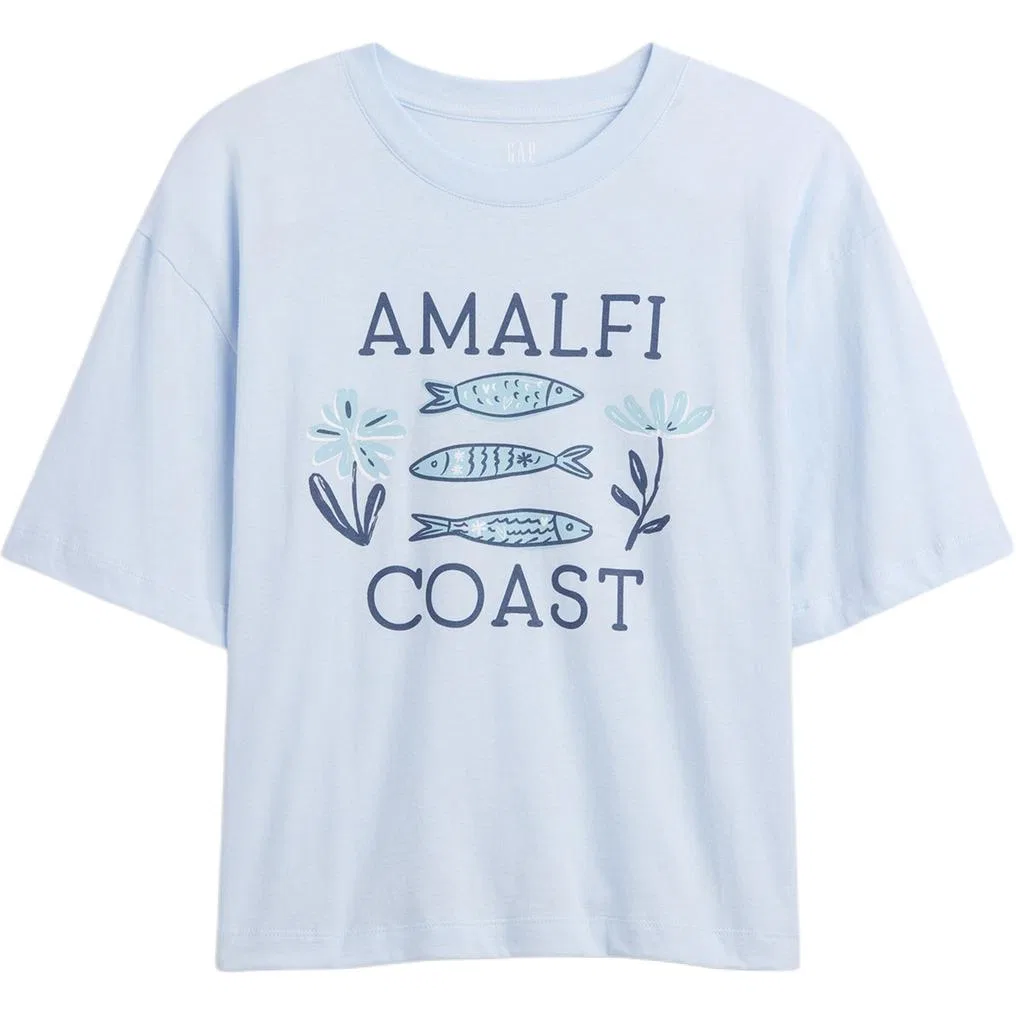 Футболка с круглым вырезом GAP Blue