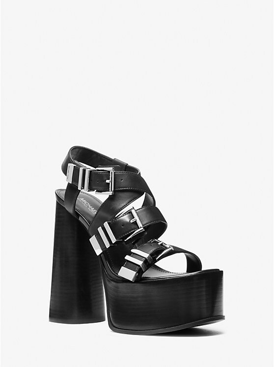 

Сандалии Darrington Leather Platform Michael Kors, черный