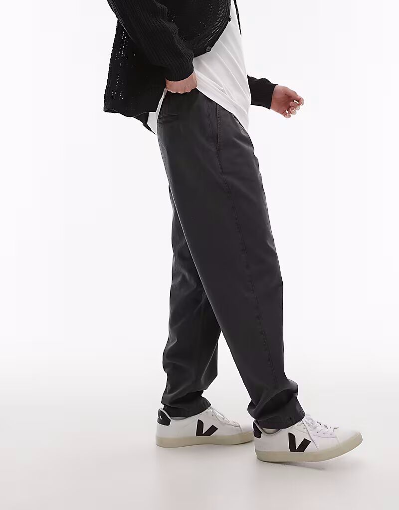 

Брюки Topman Essential в цвете «стираный угольный»