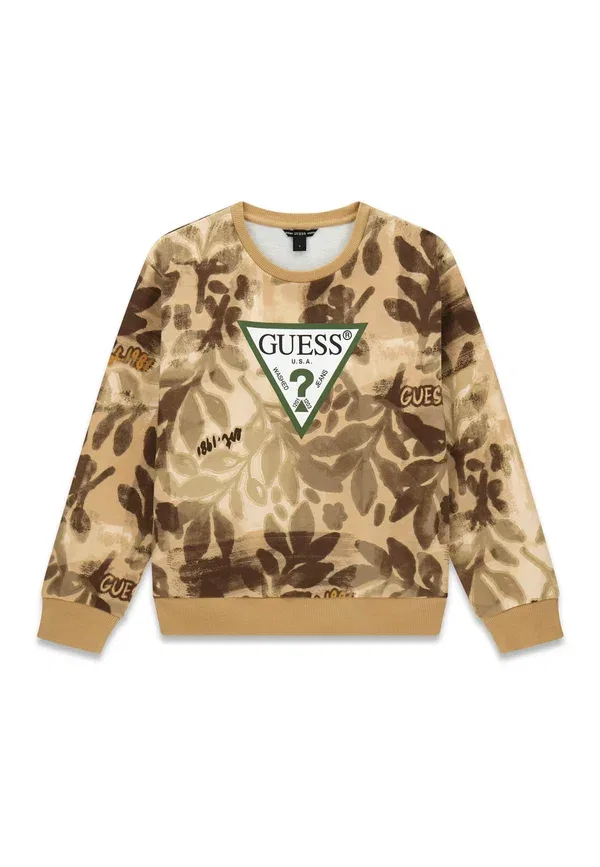 Свитшот Guess Bedruckter logo, разноцветный зеленый