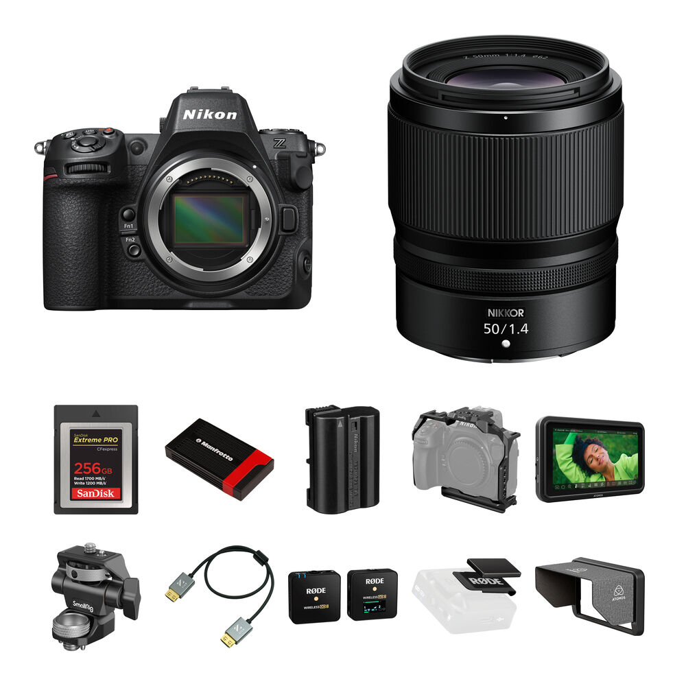 

Беззеркальная камера Nikon Z8 Mirrorless Camera with 50mm f/1.4 Lens and Content