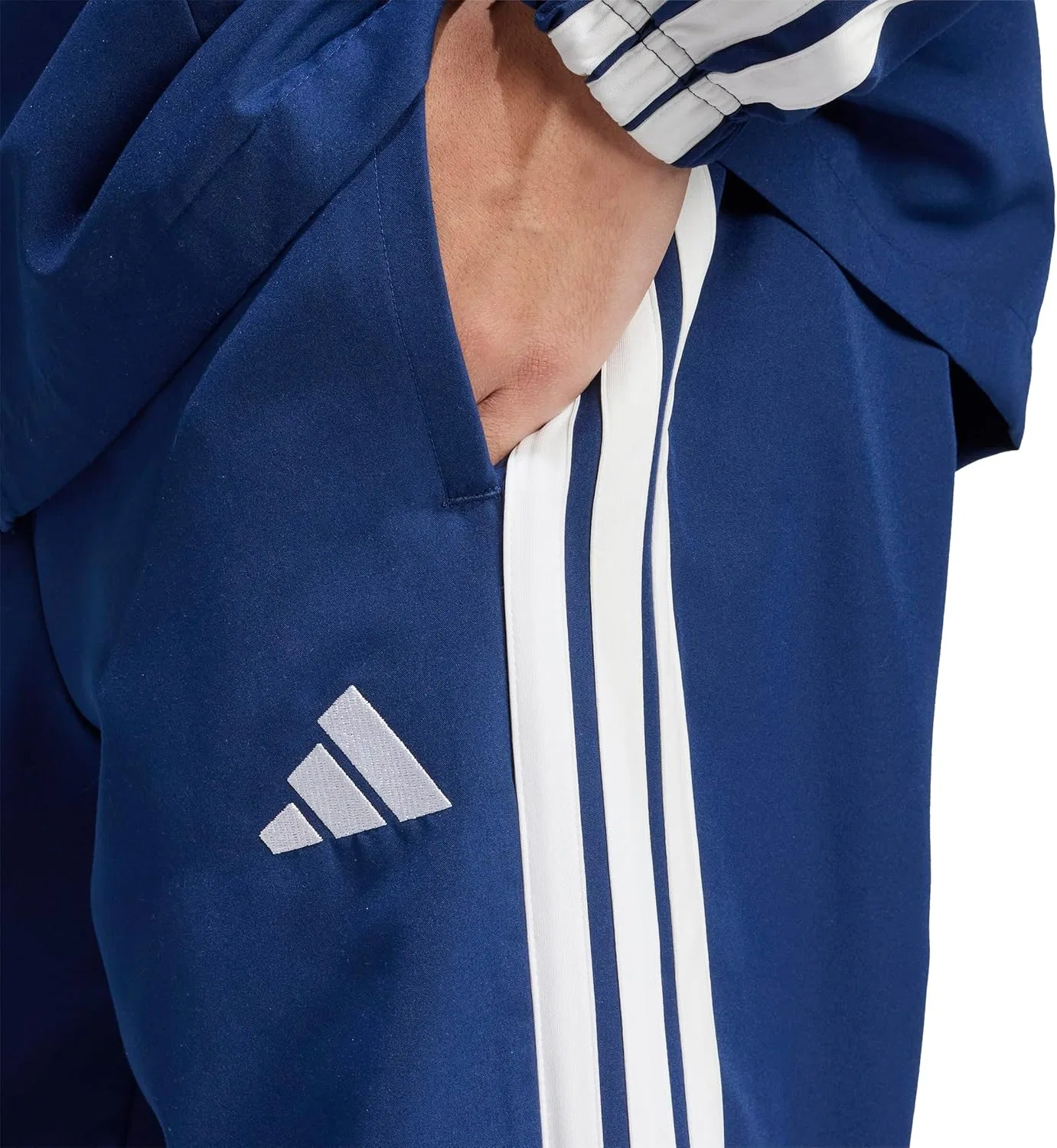 Спортивный костюм с 3 полосками adidas, синий — фото 4