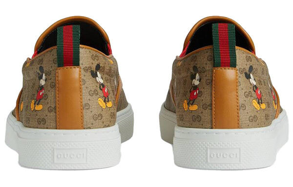 Кроссовки disney x gg supreme slip-on 'mickey mouse' Gucci, коричневый — фото 4