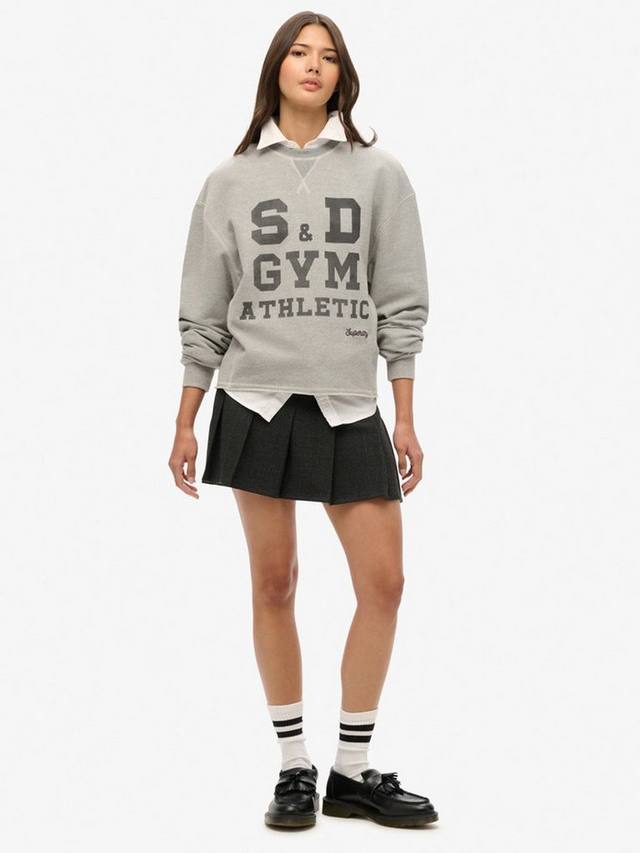 

Низкая плиссированная мини-юбка в клетку Superdry, Grey